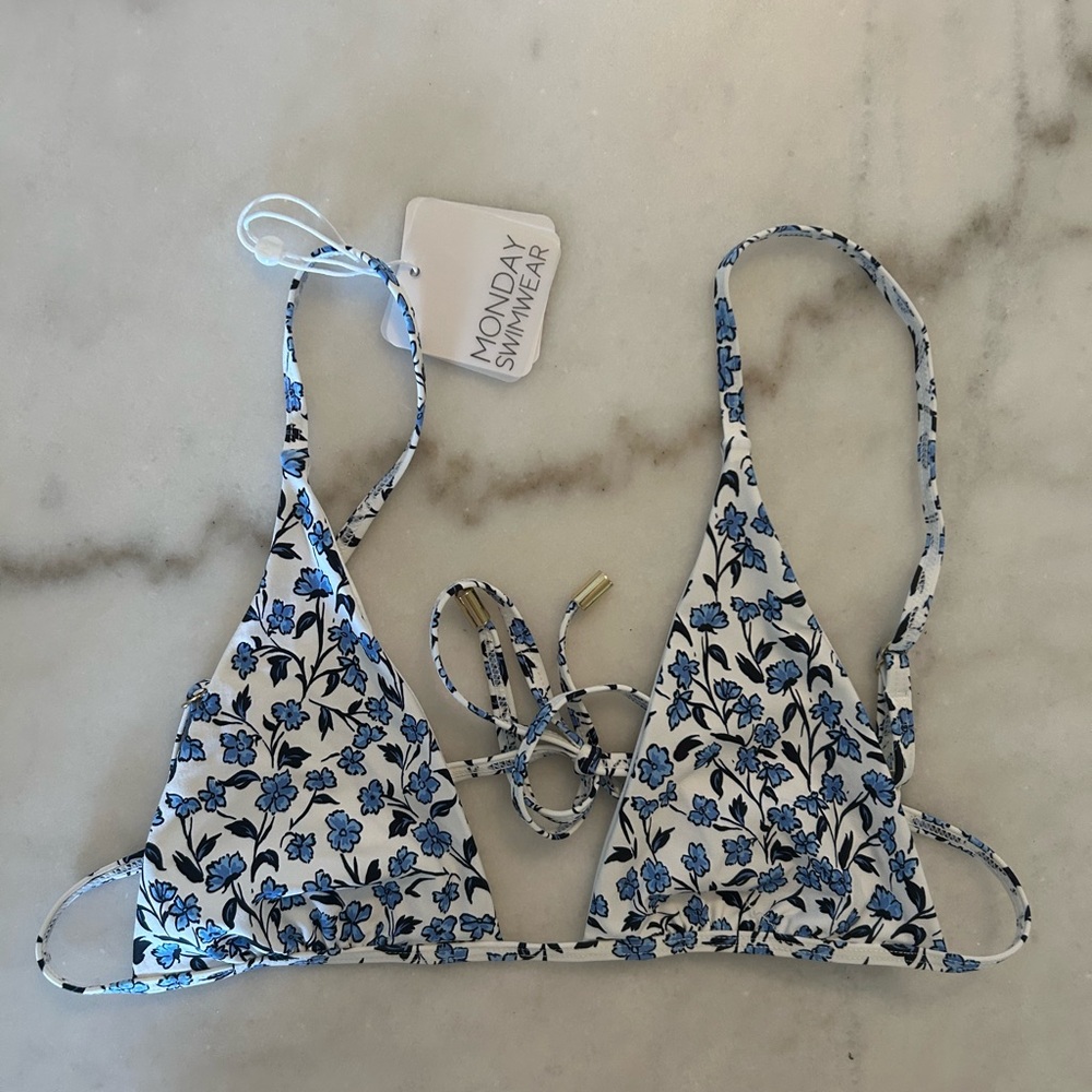 Monday Swimwear Barbados Paper Floral Bikini Top